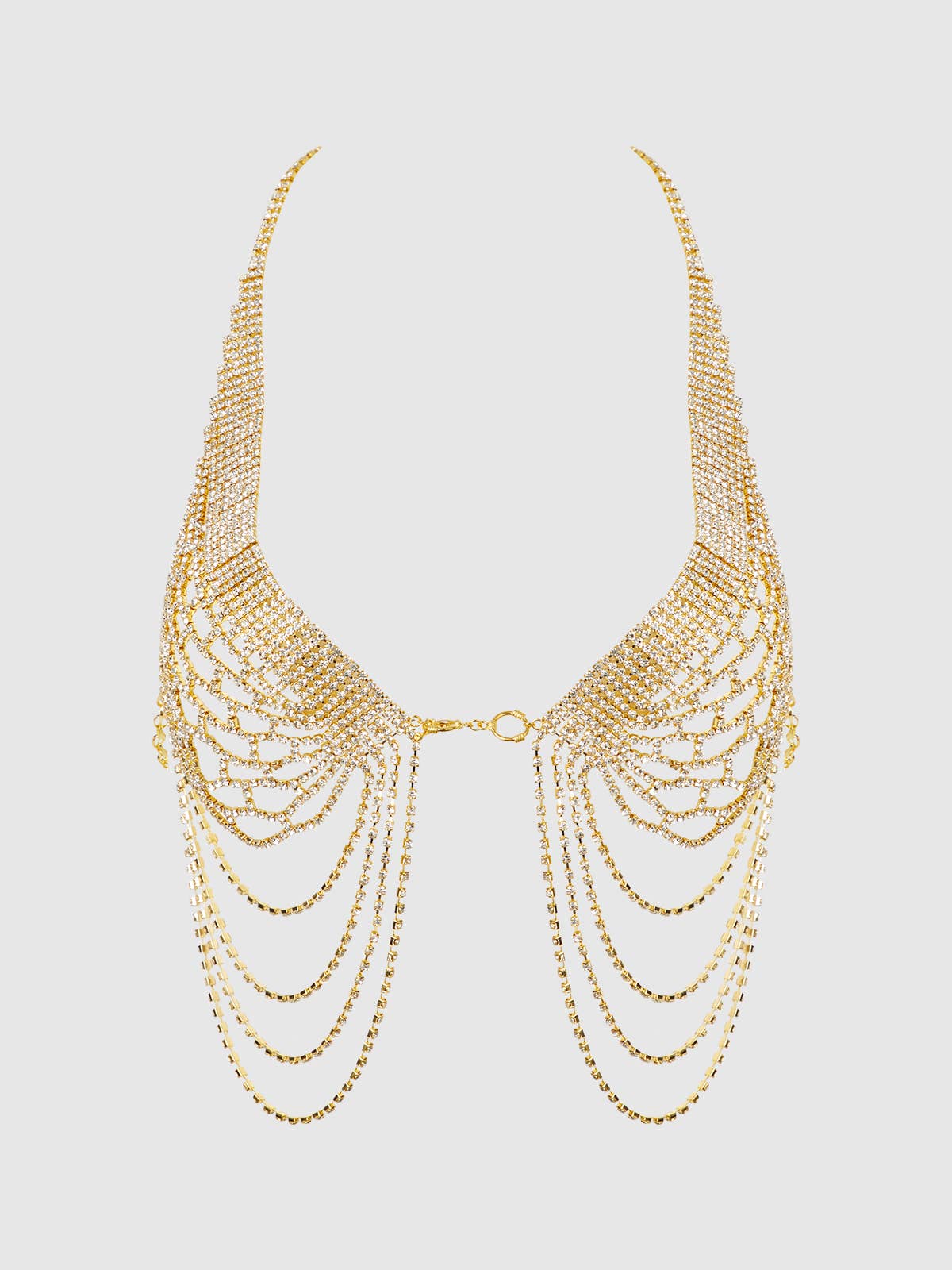 Open Front Rhinestone Top