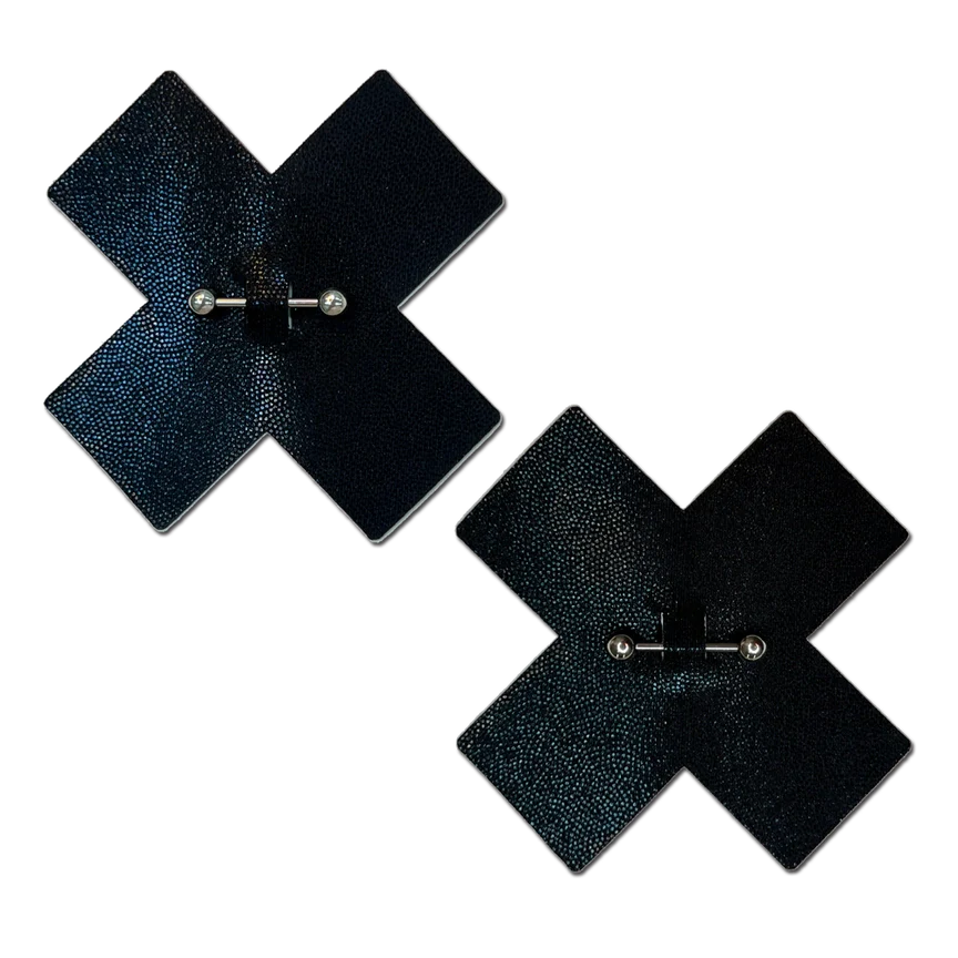 Glitter Cross Nipple Pasties - Plus X