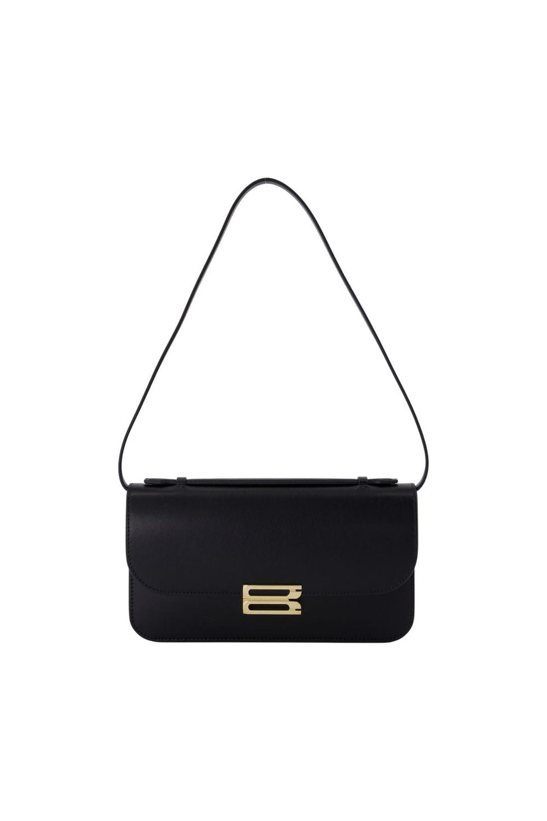 Midi Dorian Clutch - Victoria Beckham - Leder - Schwarz