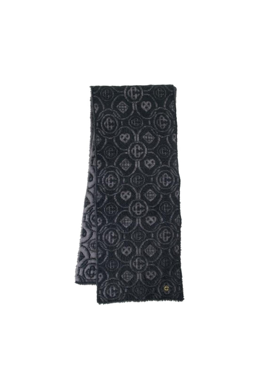 Monogramm Fluffy Schal - Casablanca - Nylon - Grau