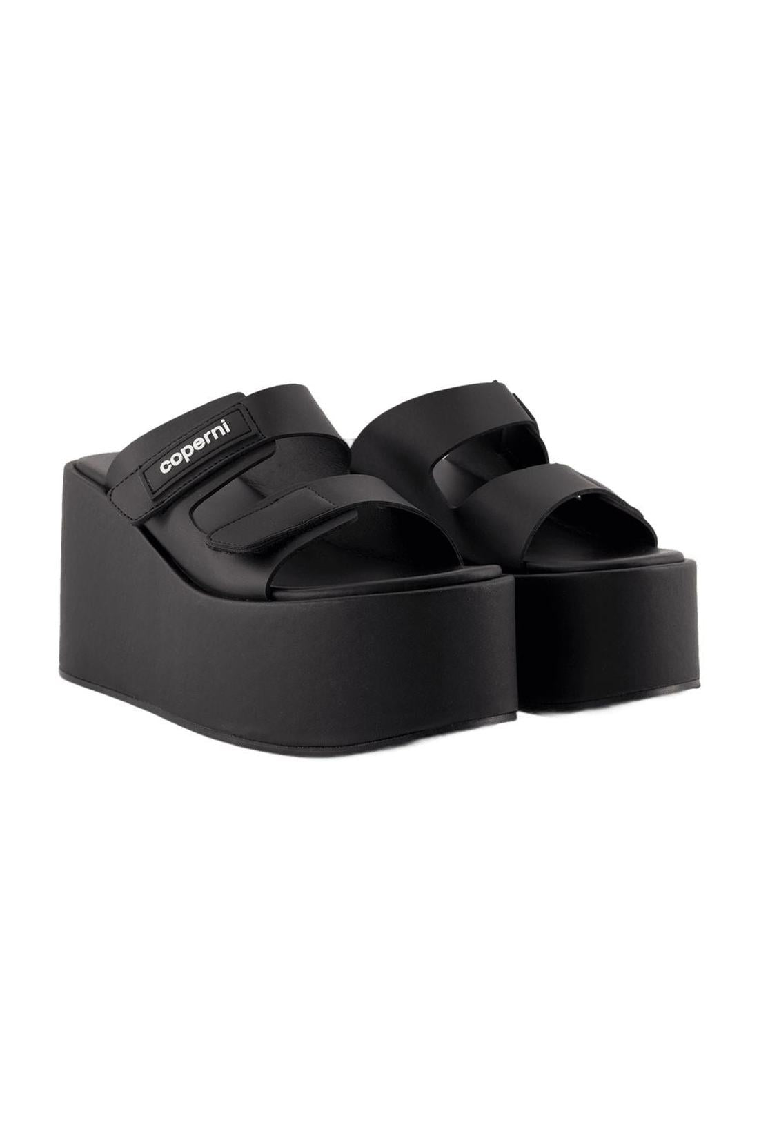 Patch Wedge Sandalen - Coperni - Synthetik - Schwarz