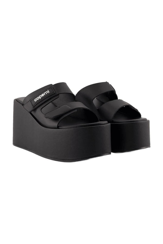 Patch Wedge Sandalen - Coperni - Synthetik - Schwarz