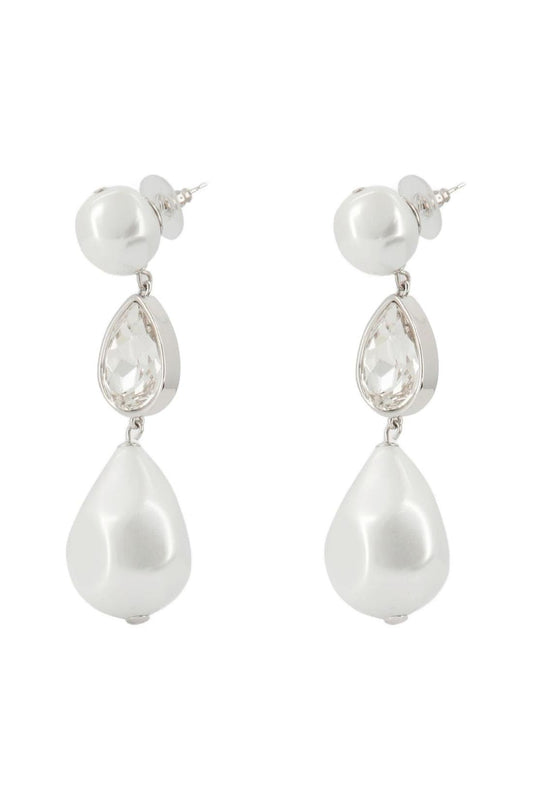 Pearl Crystal Ohrringe - SELF PORTRAIT - Others - Weiß