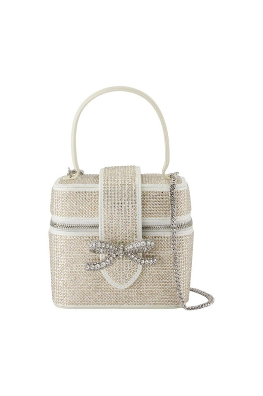 Rhinestone Vanity Handtasche - SELF PORTRAIT - Satin - Vergoldet