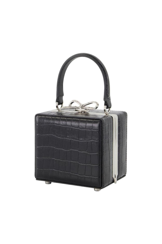 Micro Croco Handtasche - SELF PORTRAIT - Leder - Schwarz