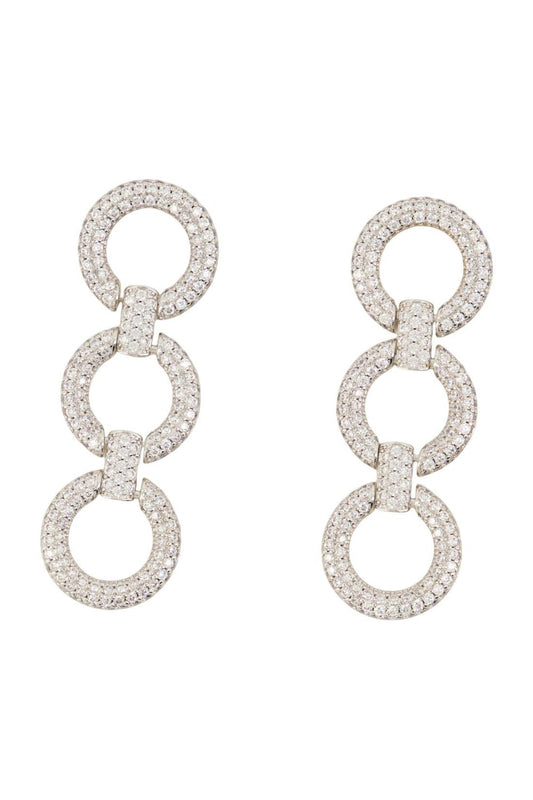 Crystal Link-Ohrringe - SELF PORTRAIT - Metall - Silber