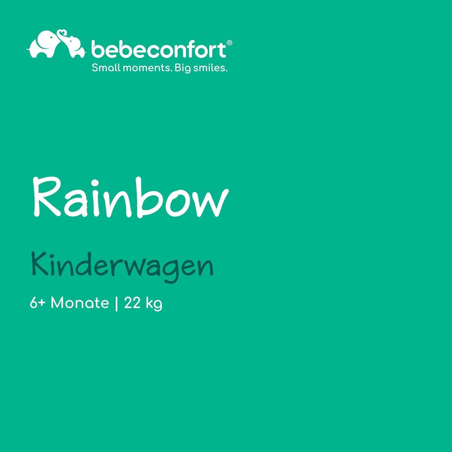 Bebeconfort Rainbow, Kinderwagen, Kompakt und Wendig, 6 Monaten bis 4 Jahre, bis zu 22 kg, Mineral Graphite