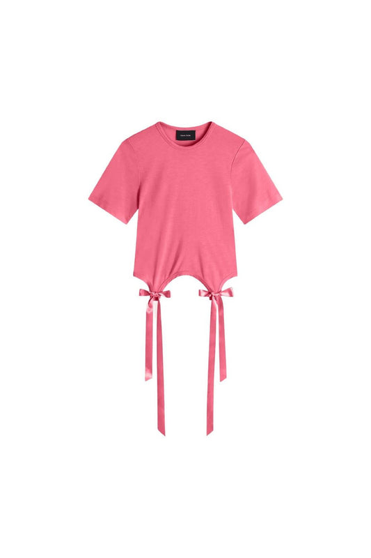 T-Shirt Mit Schleife - Simone Rocha - Baumwolle - Zartrosa