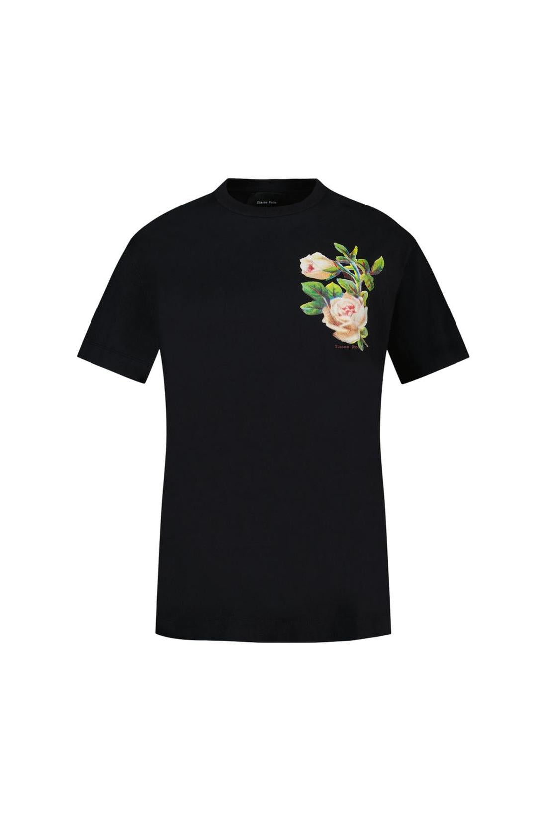 Rose Banquet T-Shirt - Simone Rocha - Baumwolle - Schwarz