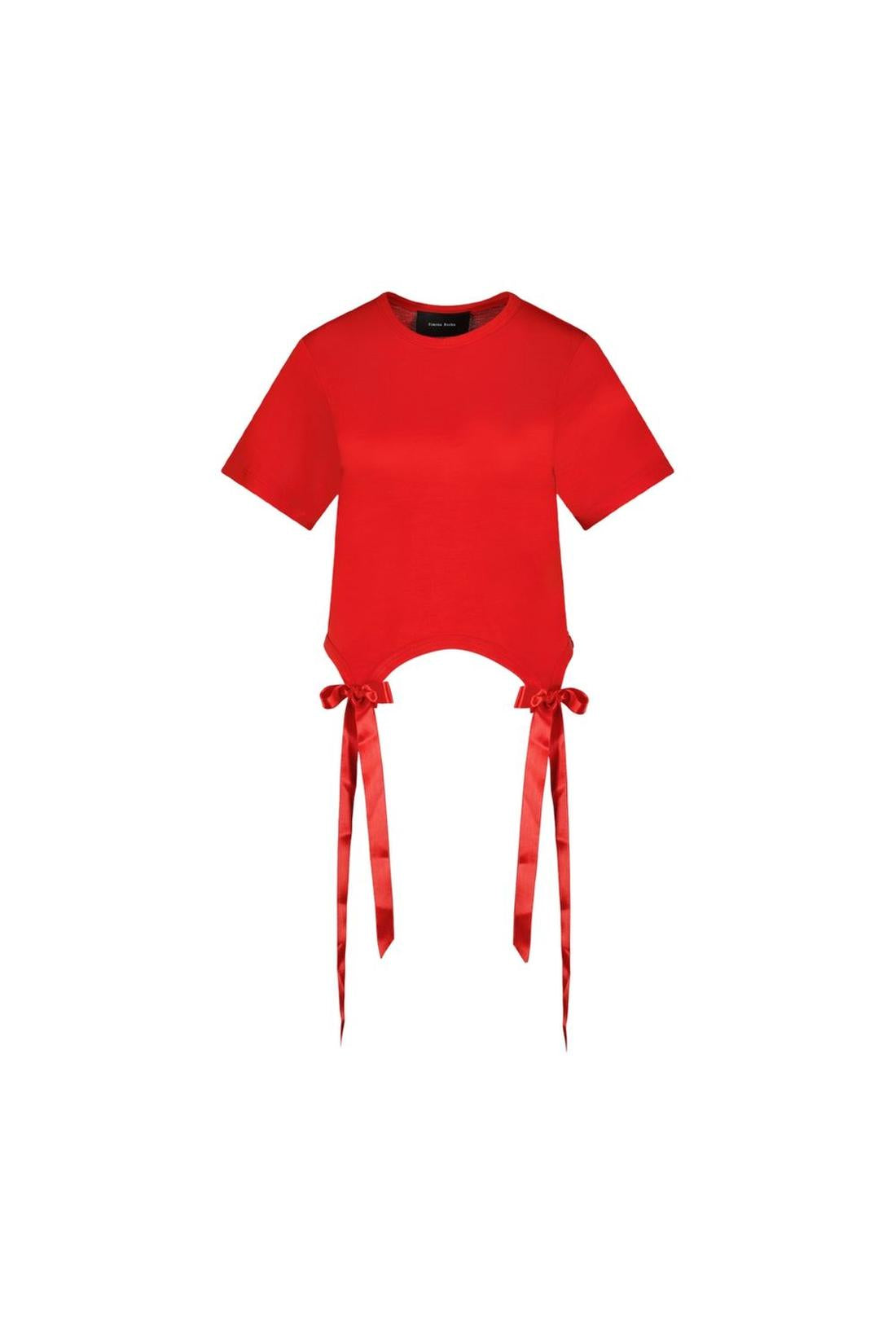 Bow Tails T-Shirt - Simone Rocha - Synthetik - Rot