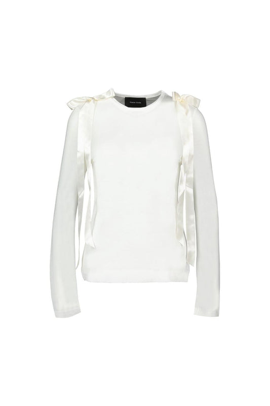 Bow Tail T-Shirt - Simone Rocha - Synthetik - Weiß