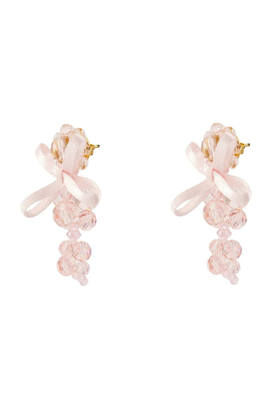 Petite Bow Ohrringe - Simone Rocha - Crystal - Pink