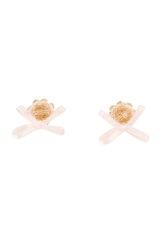 Petite Bow Daisy Ohrringe - Simone Rocha - Crystal - Pink