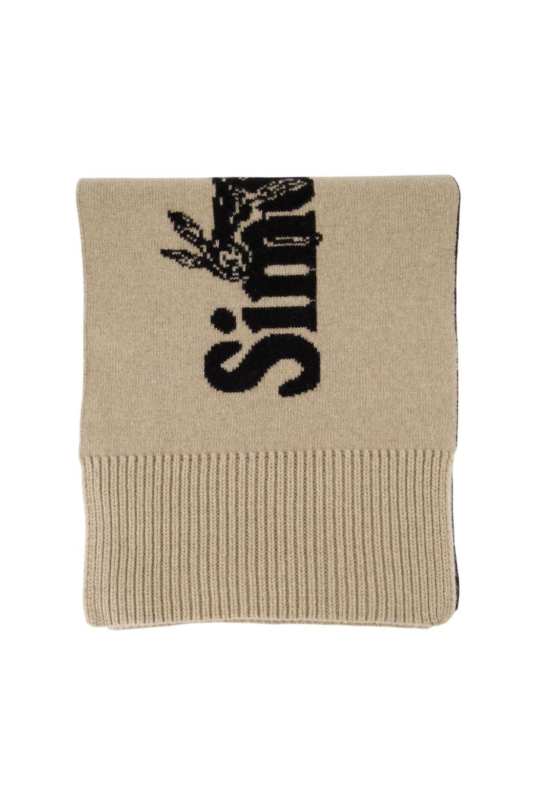 Schal Logo Perlen - Simone Rocha - Wolle - Beige