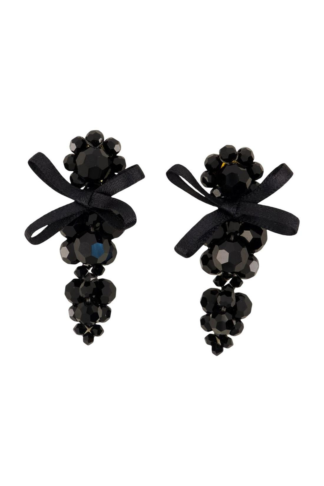 Petite Bow Ohrringe - Simone Rocha - Crystal - Schwarz