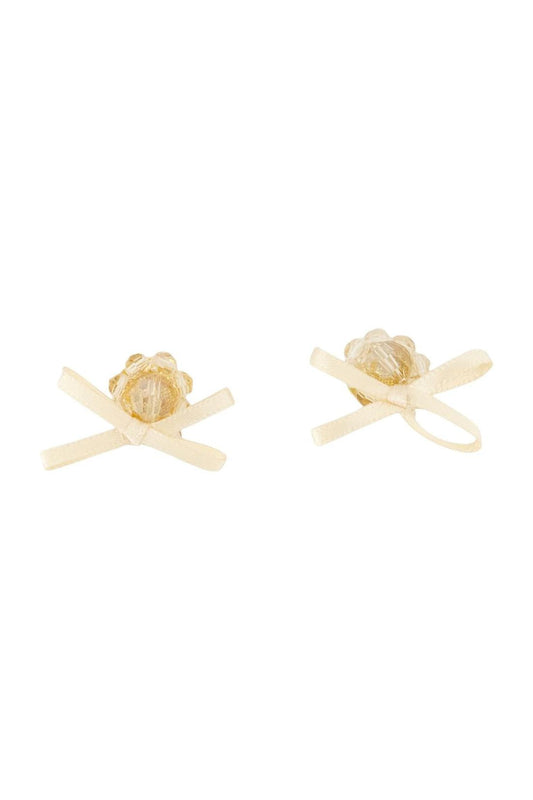Petite Bow Daisy Ohrringe - Simone Rocha - Crystal - Gelb