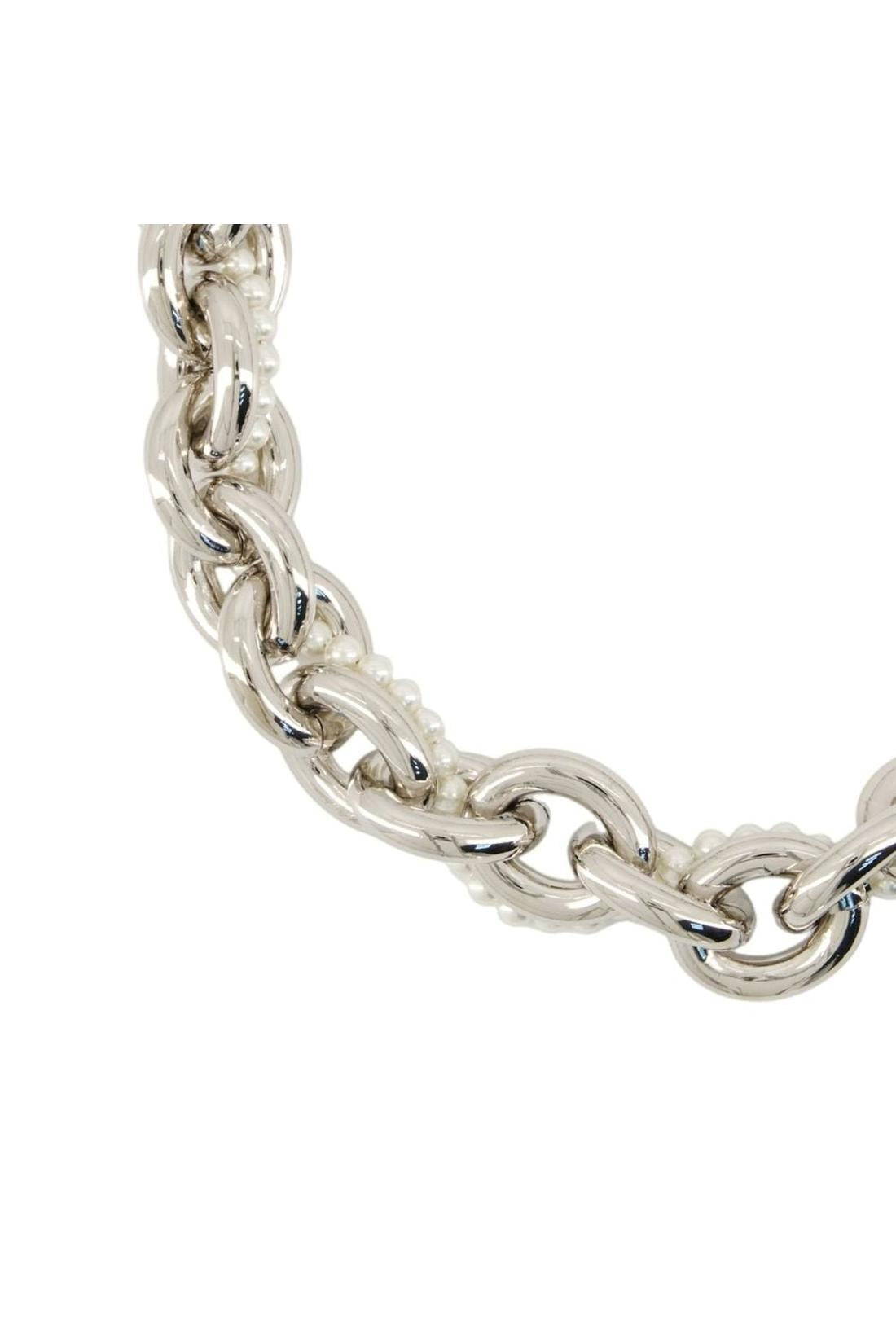 Xl Pearl &amp; Chain Halskette - Simone Rocha - Metall - Silber