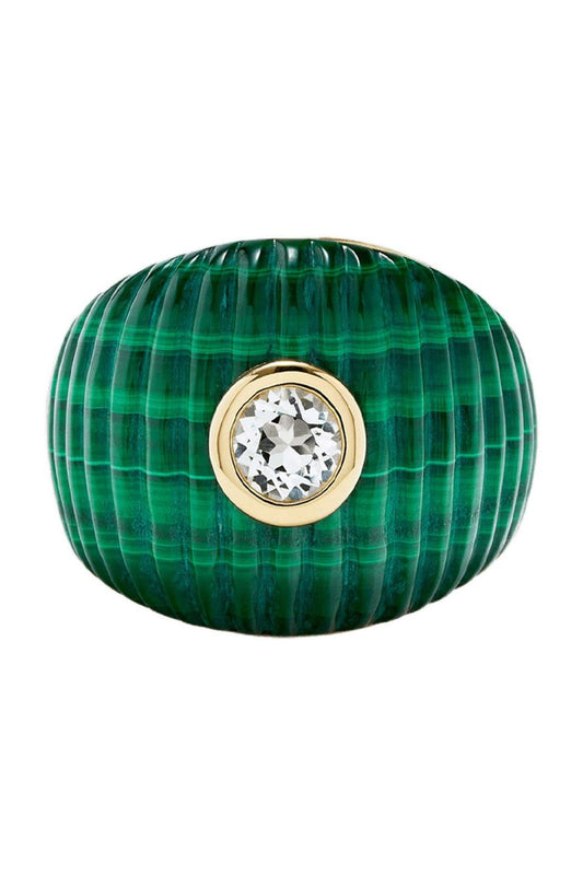 Chevaliere Gaufrette Bico Ob aus Gold gelb