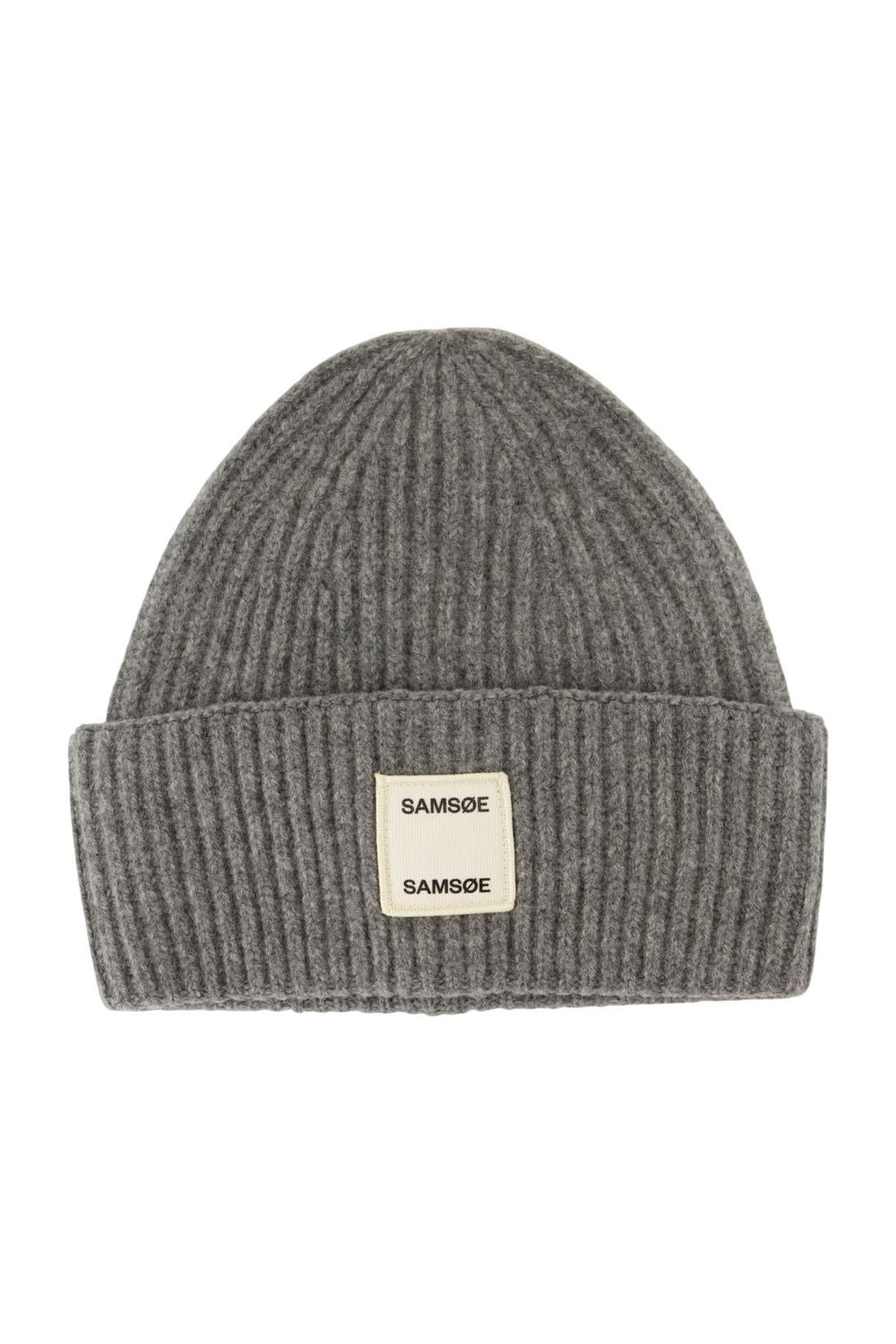 Mütze W - Samsoe Samsoe - Wolle - Grau