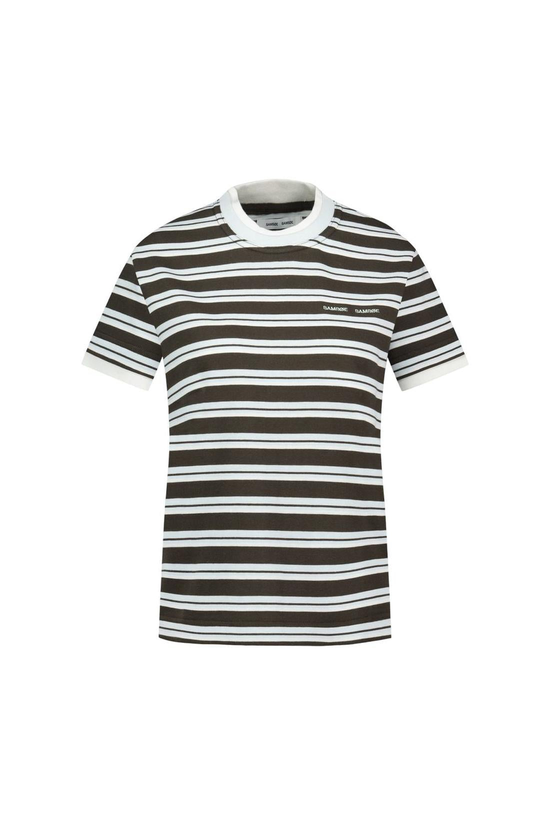 Sacamina Ss T-Shirt - Samsoe Samsoe - Baumwolle - Braun