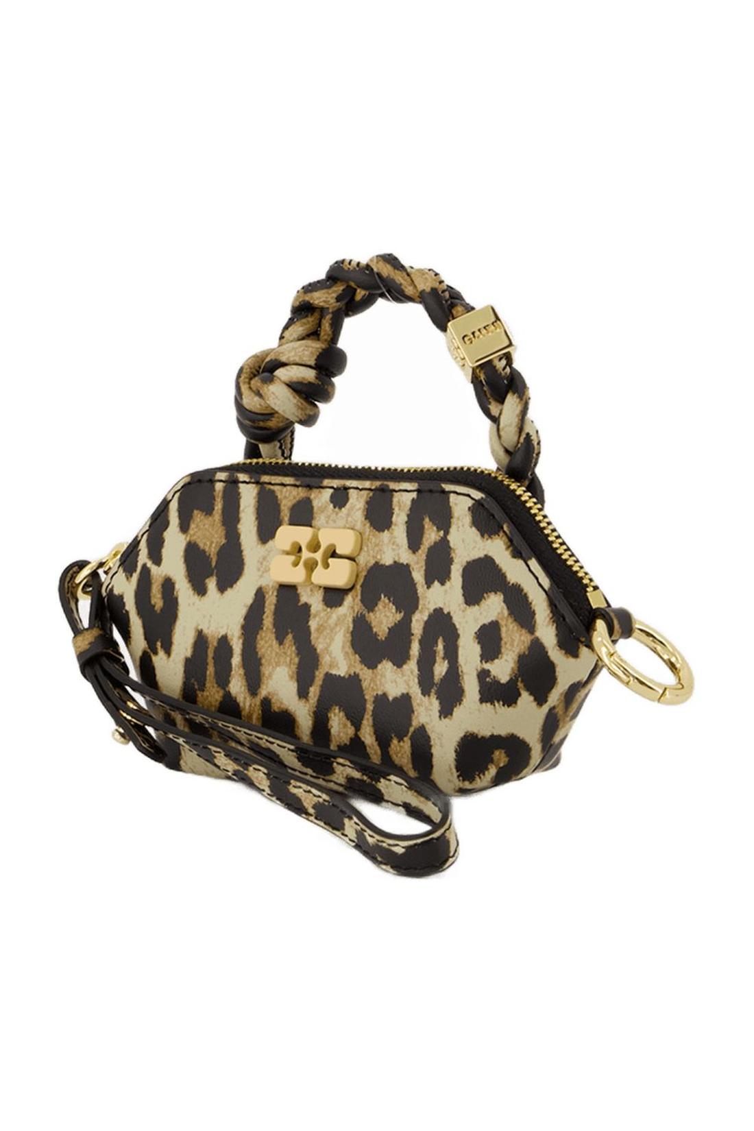 Bou Nano Schultertasche - Ganni - Leder - Leopard