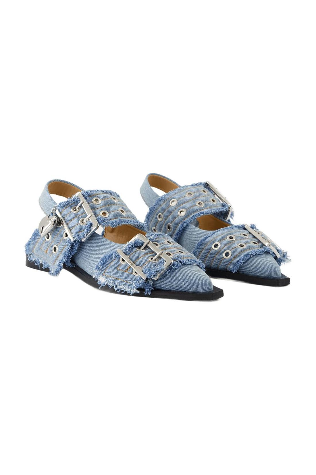 Charms Ballerinas - Ganni - Denim - Blau