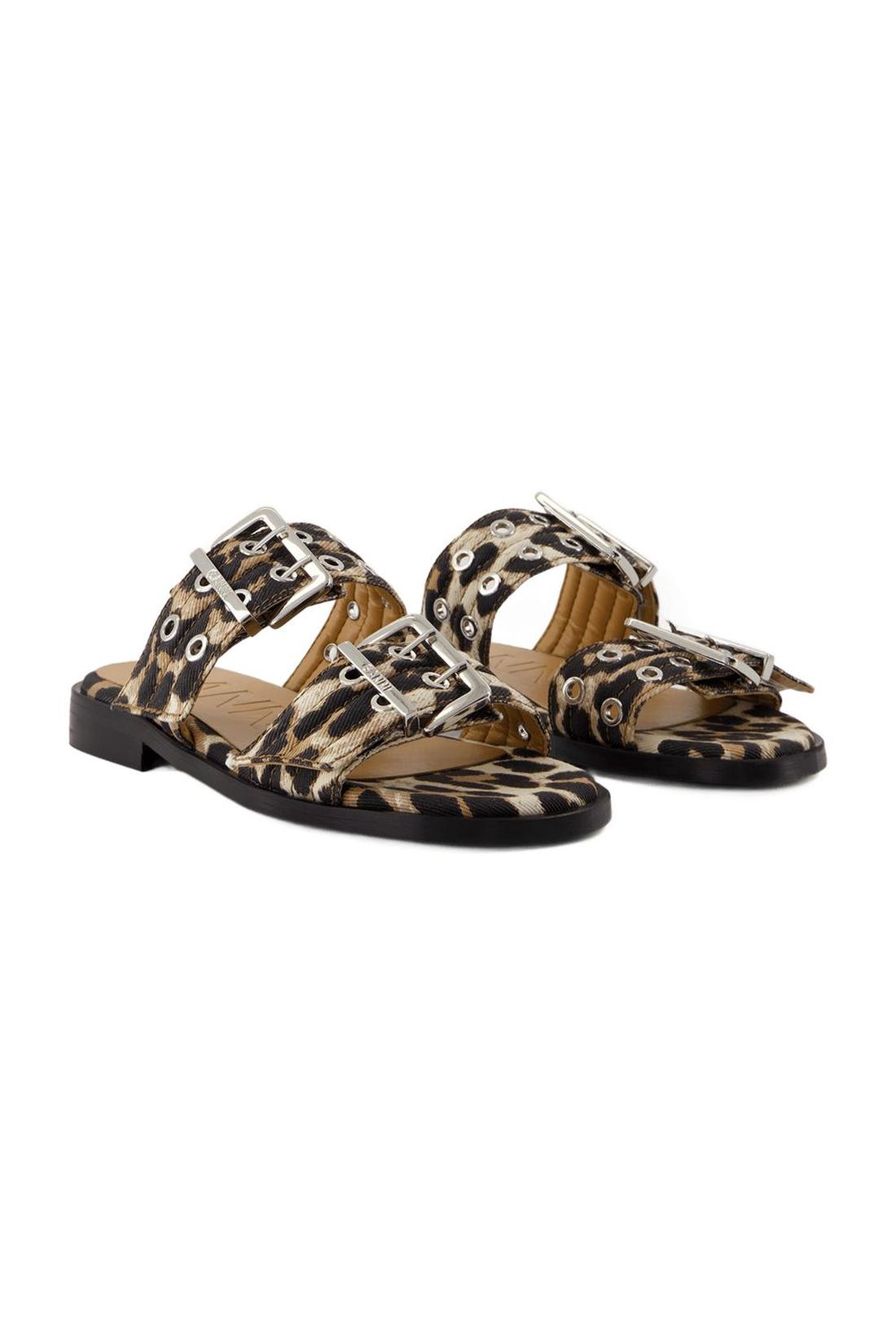 Feminine Sandalen - Ganni - Denim - Gedruckt