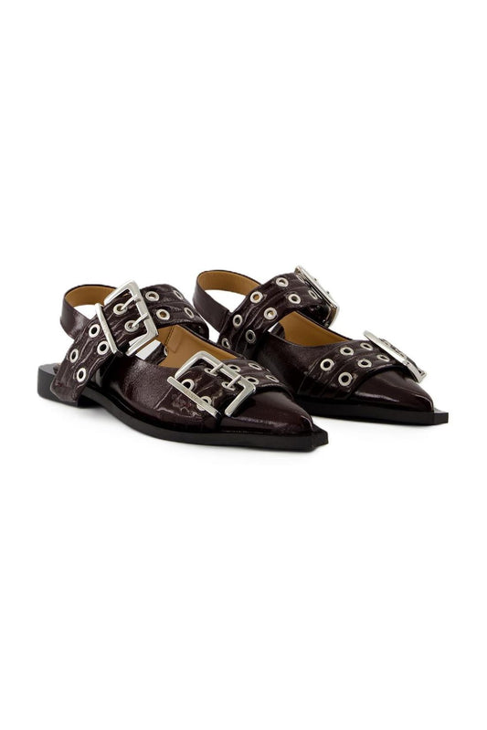 Ballerinas - Ganni - Polyester - Bordeaux