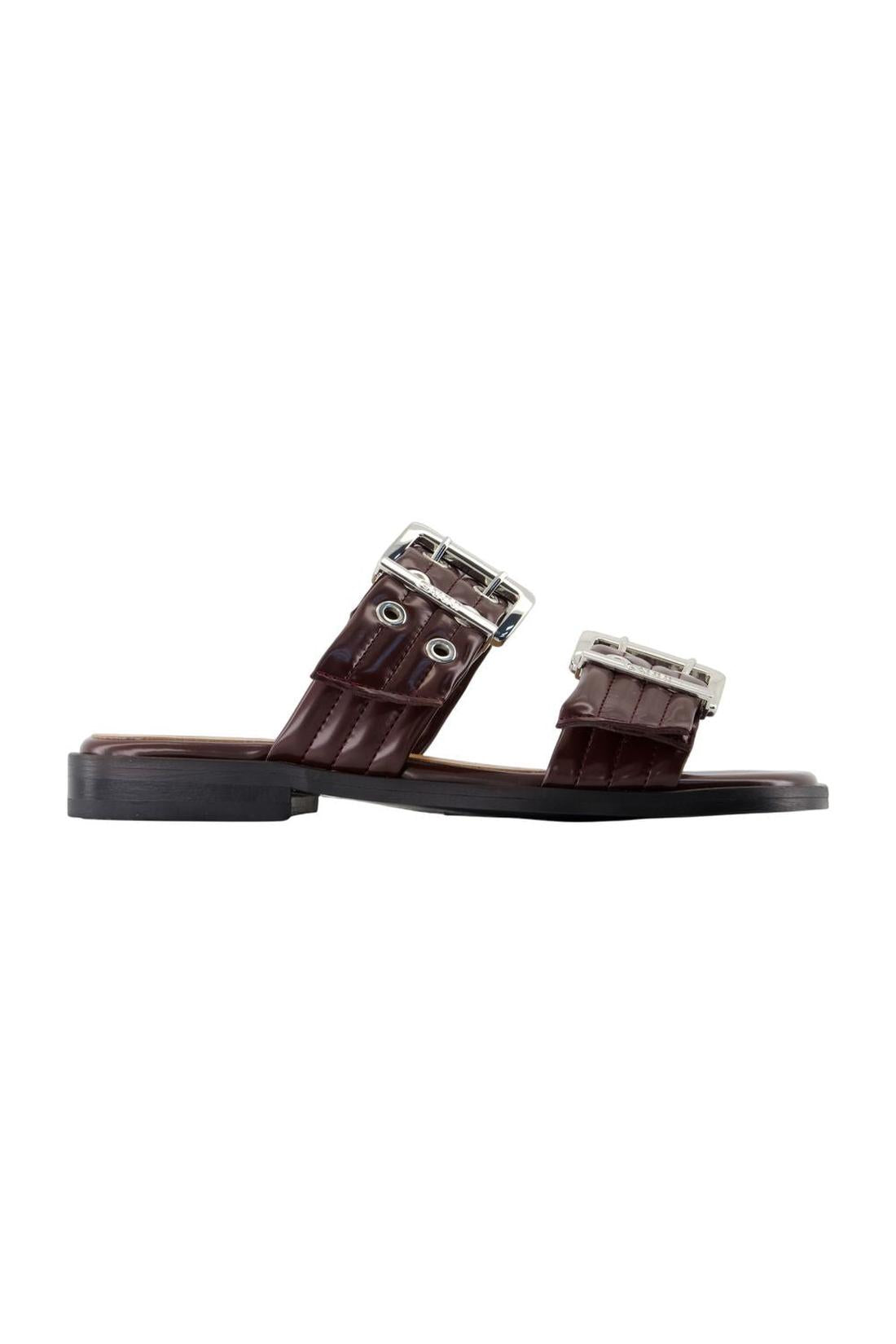 Feminine Sandalen - Ganni - Synthetik - Bordeaux
