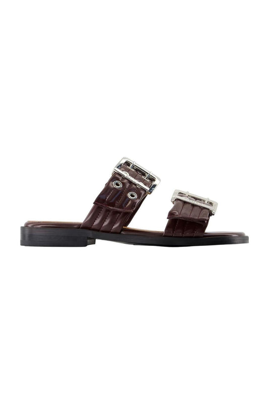 Feminine Sandalen - Ganni - Synthetik - Bordeaux