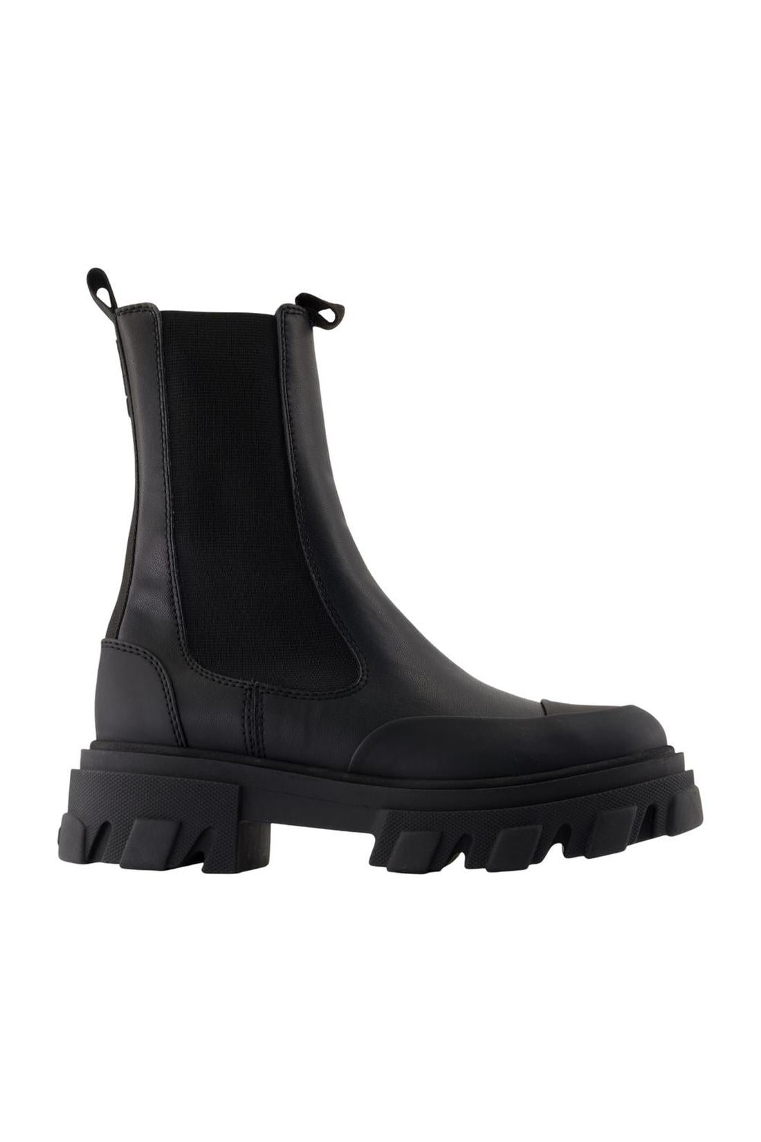 Chelsea-Boots - Ganni - Leder - Schwarz