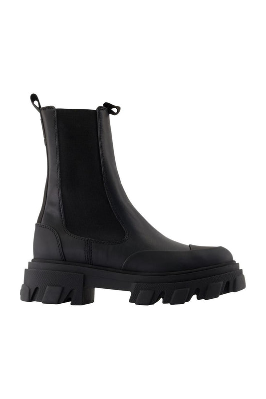 Chelsea-Boots - Ganni - Leder - Schwarz