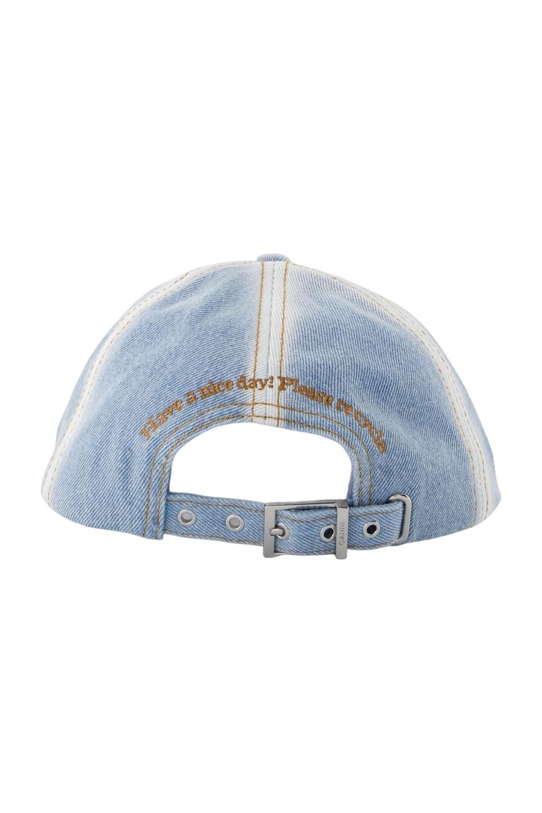 Mütze - Ganni - Baumwolle - Blau