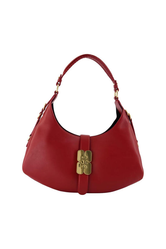 Kat Small Schultertasche - Ganni - Leder - Rot