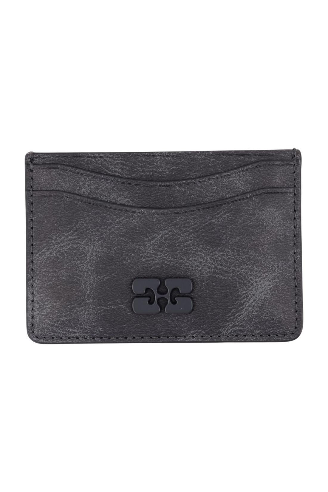 Kartenhalter Vintage - Ganni - Leder - Grau