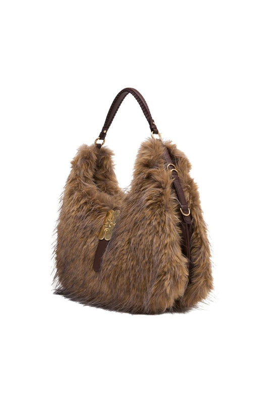 Kat Large Coyote Schultertasche - Ganni - Synthetik - Braun