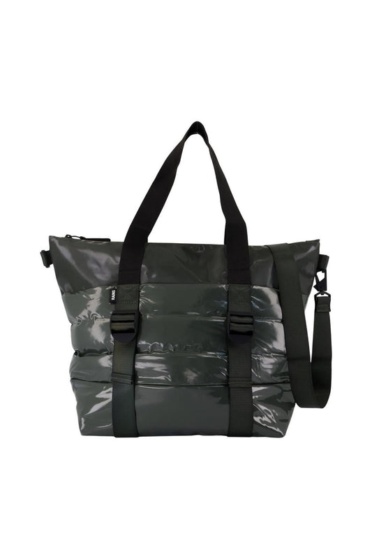 Cabas Puffer Mix Tote Bag Mini W3 - RAINS - Synthetisch - Grün