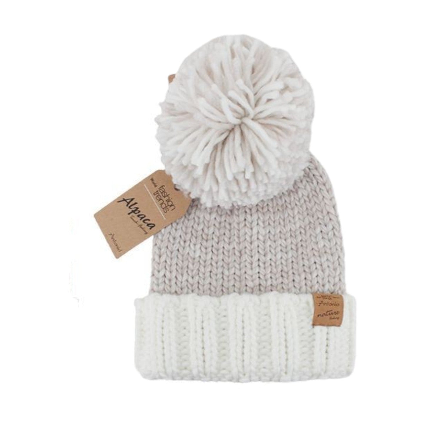 Winter Damen Mütze » Bommelmütze Emma » Strickmütze wolliges, dickes Garn » Wintermütze mit Bommel