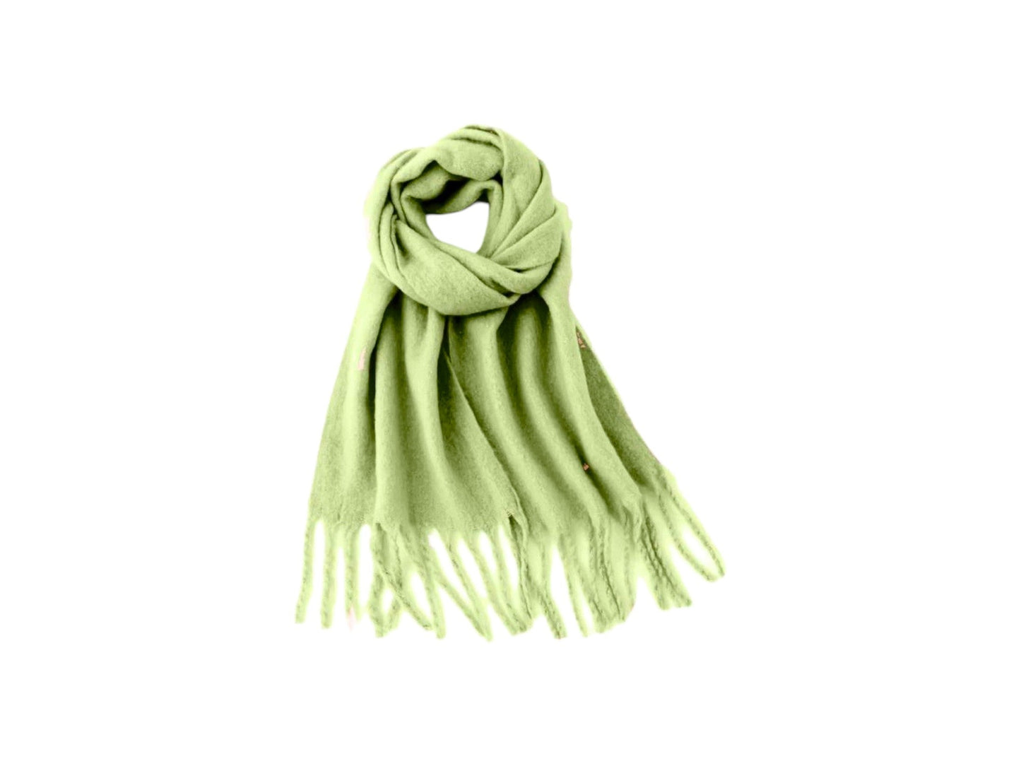 Fransenschal Bouclé » Damenschal 210 x 40 cm » Winter Damen Schal mit Quasten » Winterschal Super Soft