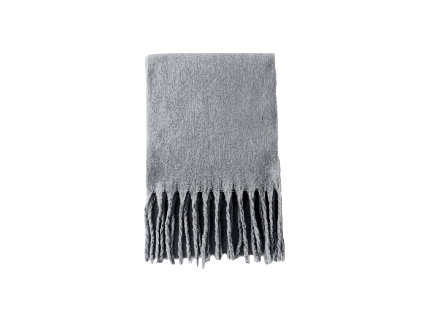 Fransenschal Bouclé » Damenschal 210 x 40 cm » Winter Damen Schal mit Quasten » Winterschal Super Soft
