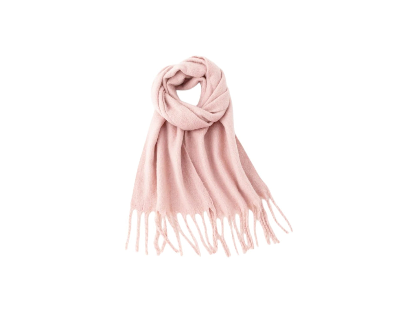 Fransenschal Bouclé » Damenschal 210 x 40 cm » Winter Damen Schal mit Quasten » Winterschal Super Soft