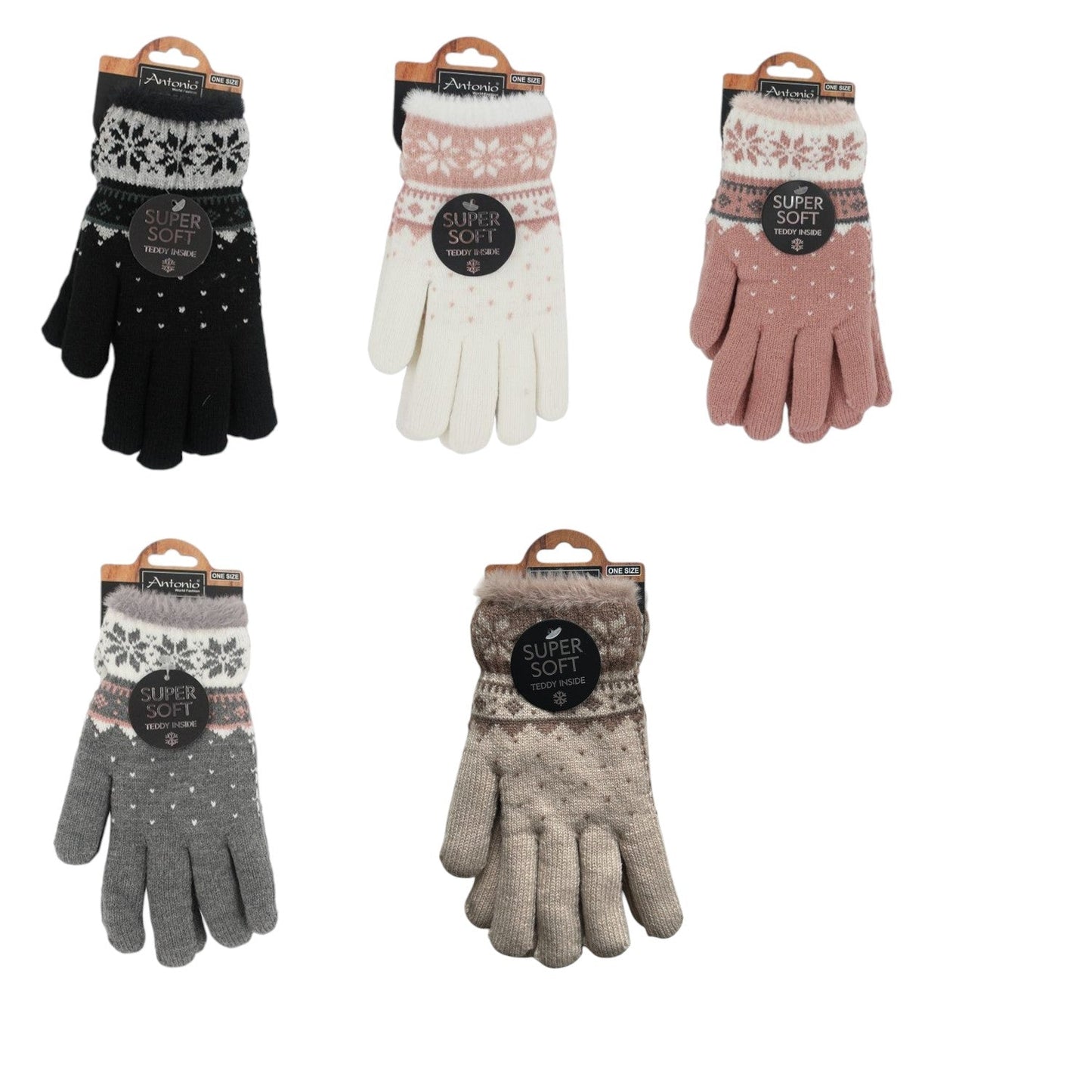 Winter Damen Handschuhe Schneeflocke » günstige Fingerhandschuhe » Winterhandschuhe » Strickhandschuhe One Size