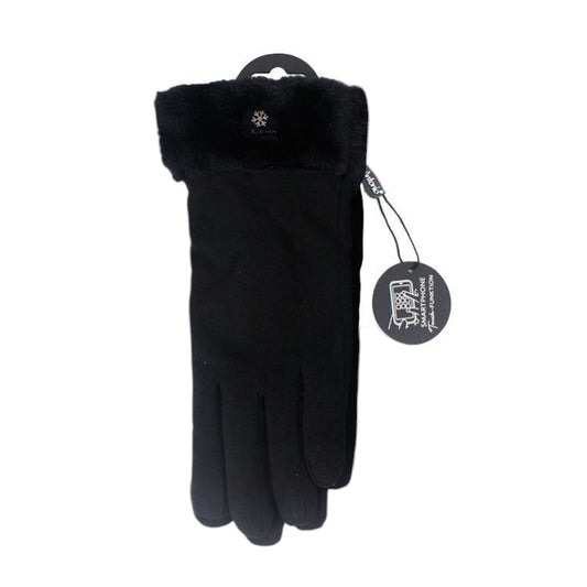 Winter Handschuhe » Gefütterte Fingerhandschuhe Suede mit Thermo Teddy » Winterhandschuhe mit Touchfunktion