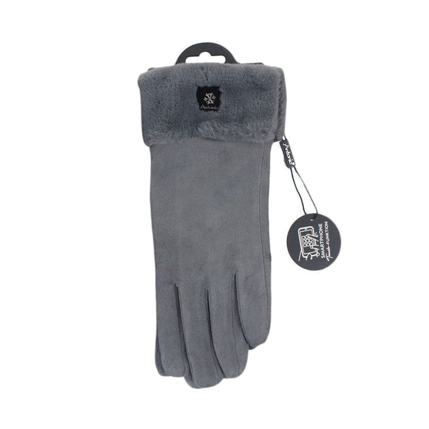 Winter Handschuhe » Gefütterte Fingerhandschuhe Suede mit Thermo Teddy » Winterhandschuhe mit Touchfunktion