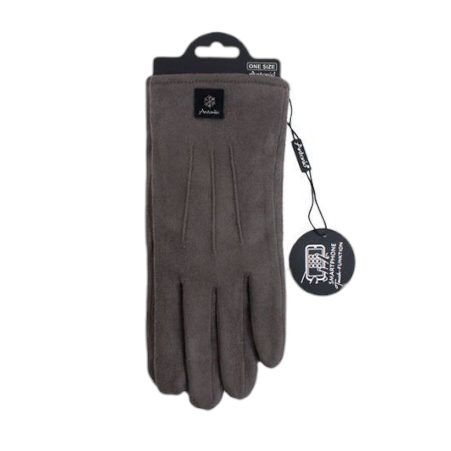 Gefütterte Winter Damen Handschuhe » Winterhandschuhe mit Teddy Innenfutter » Fingerhandschuhe mit drei Streifen auf Handrücken | Touchfunktion