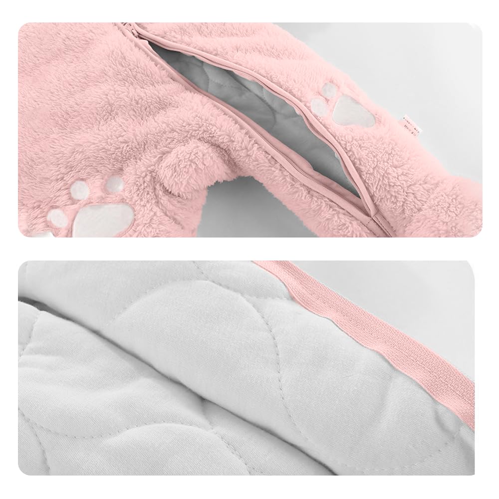 Baby Schneeanzüge Winter Overall mit Kapuze Fleece Strampler Mädchen Jungen Warm Outfits- Gr. 0-3 Monate (59 cm), Gelb