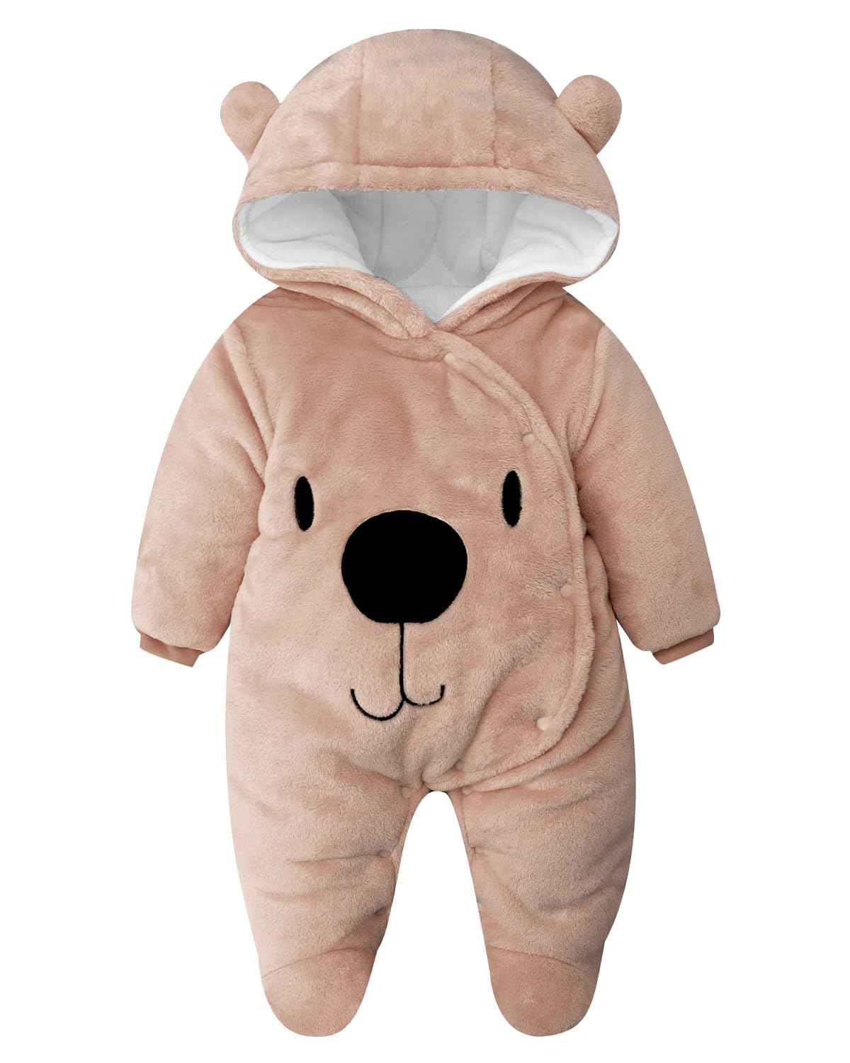 Baby Overall Winter Mit Kapuze Schneeanzug Flanell Strampler Spieler Spielanzug Mit Füße Karikatur Jumpsuit Kleidung 0-3 Monate