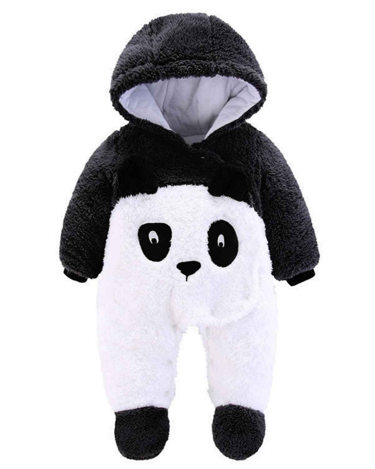 Baby Overall Winter Mit Kapuze Schneeanzug Flanell Strampler Spieler Spielanzug Mit Füße Karikatur Jumpsuit Kleidung 0-3 Monate