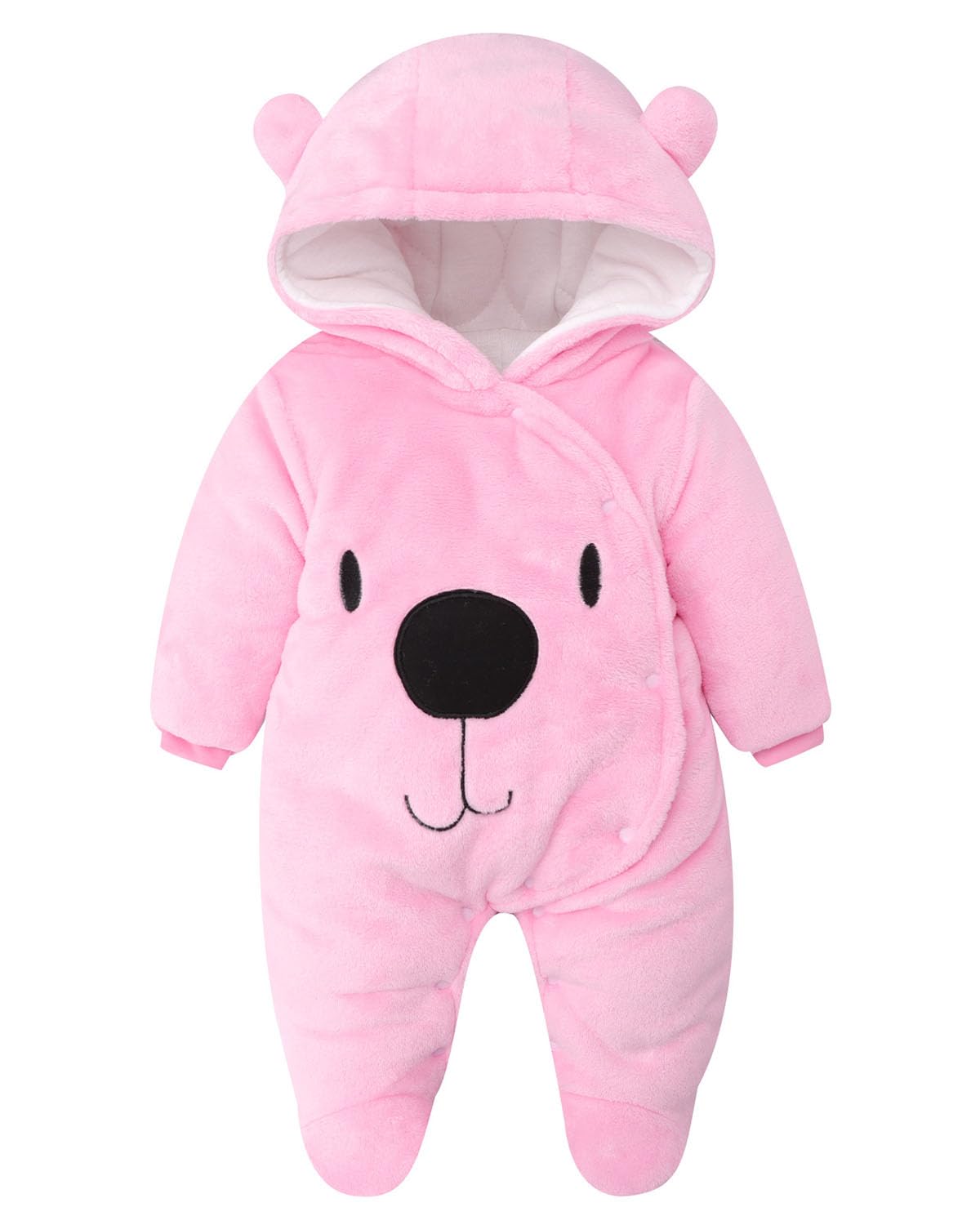 Baby Overall Winter Mit Kapuze Schneeanzug Flanell Strampler Spieler Spielanzug Mit Füße Karikatur Jumpsuit Kleidung 0-3 Monate