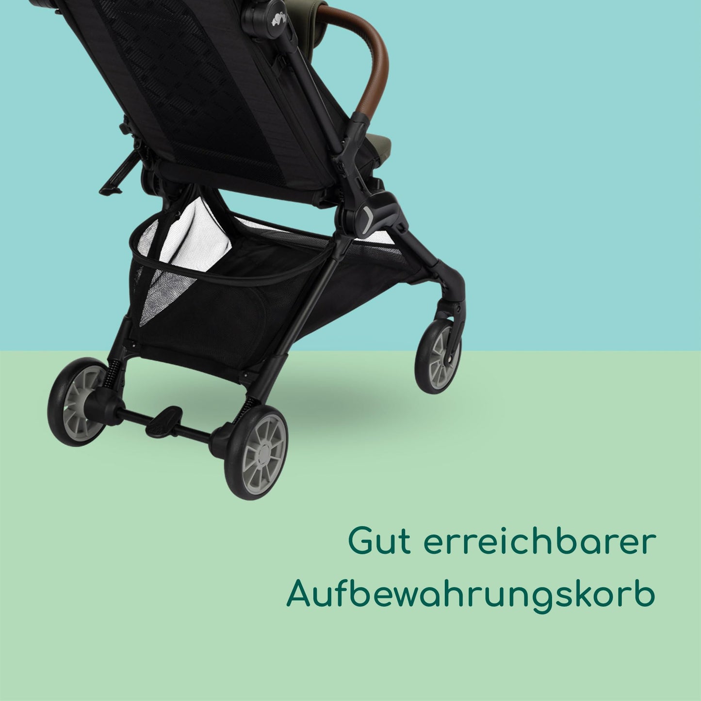 Bebeconfort Zephir, kompakter Baby Kinderwagen, 0–4 Jahre (bis zu 22 kg), leichter Reise Buggy (4,5 kg), in Kabinengröße, flacher und verstellbarer Sitz, Aufbewahrungskorb, Mineral Green